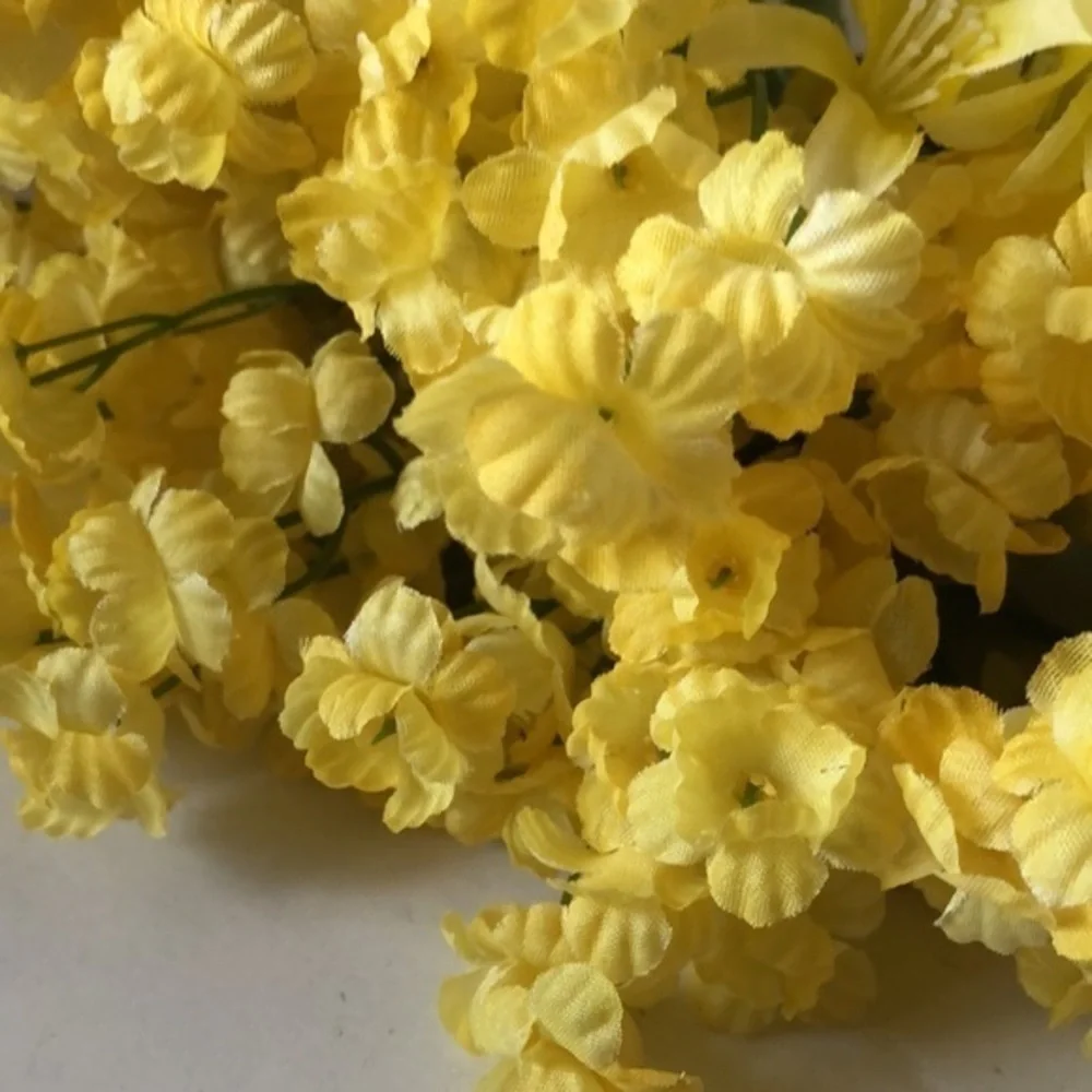 Yellow Artificial Flower Lot Craft DIY